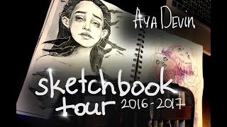 Canson XL Mixed media sketchbook tour and flipthrough 2016  2017  Aya Devin [upl. by Kcirnek]