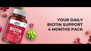 Say Goodbye to Hair Loss Biotin Uses for Thicker Stronger Hair and nails Glowing Skin with Biotin [upl. by Cacia]