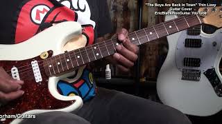 THE BOYS ARE BACK IN TOWN Thin Lizzy Guitar Cover Standard Tuning  LESSON FOUND EricBlackmonGuitar [upl. by Shir]