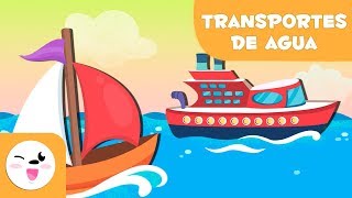 Medios de Transporte acuáticos  Aprende vocabulario [upl. by Dedra]