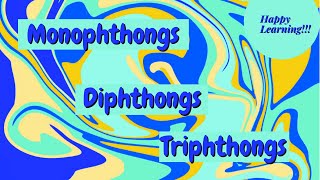 Monophthongs Diphthongs and Triphthongs What Are Monophthongs Diphthongs and Triphthongs [upl. by Gamin]