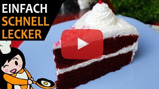 Red Velvet Cake  Rezept Videos [upl. by Yenterb510]