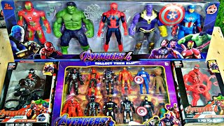 AVENGERS TOYSAction FiguresUnboxingCheap PriceIronmanHulkThor SpidermanToys [upl. by Shepperd]