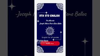 11th Standard English  The Microbe Hilaire Belloc Parallel reading Narration in Tamil [upl. by Vale]