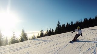 GoPro Hero 3 Skiing in Spindleruv Mlyn Czech Republic 2013 [upl. by Ancilin]