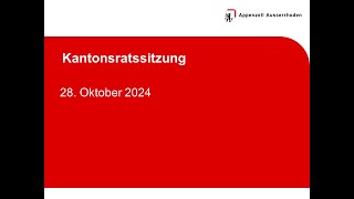 Kantonsratssitzung vom 28 Oktober 2024 [upl. by Manlove]