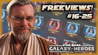 SWGOH FREEVIEWS Free Roster Reviews 1625 [upl. by Lleznod]