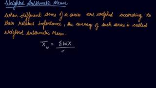 Weighted Arithmetic Mean  Class 11 Economics Measures of Central Tendency [upl. by Gnol47]