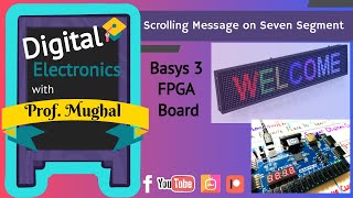 30 How to scroll message on seven segment ➠ Basys 3 FPGA Board  Verilog HDL [upl. by Arley]