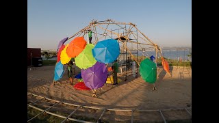 Estrutura geodésica de bambu Solaroca  Geodesic bamboo structure OPAVIVARÁ  Bambutec [upl. by Neysa733]