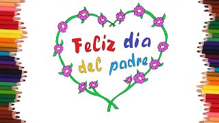 👨 🧔 Dibujos de feliz dia del padre [upl. by Yong]