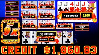 Craziest Video Poker Hands Ever Recorded Part 8 [upl. by Atinaj]