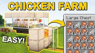 EASY Automatic Chicken Farm in Minecraft 121 Tutorial [upl. by Gill]