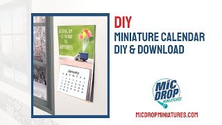 Miniature Calendar Download and DIY [upl. by Ellehcsar]