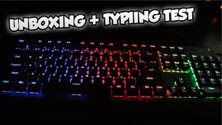 UNBOXING  Tastatura Mecanica Redragon Varuna Black RGB  Typing Test [upl. by Dasya]