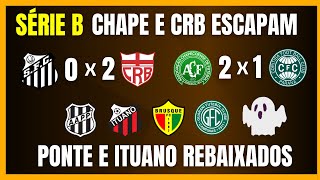 SÉRIE B  CHAPE E CRB ESCAPAM  PONTE E ITUANO SÃO REBAIXADOS [upl. by Debo]