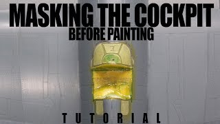 How to mask cockpit before painting  plastic scale modeling tutorial [upl. by Wildee]