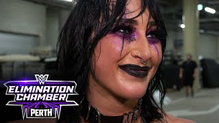 Rhea Ripley celebrates her emotional homecoming WWE Elimination Chamber 2024 exclusive [upl. by Christabelle]