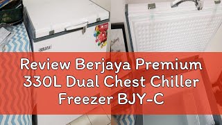 Review Berjaya Premium 330L Dual Chest Chiller Freezer BJYCFSD400BR6 White 5 YEARS Compressor w [upl. by Aicener]