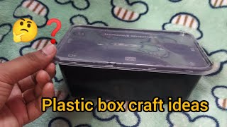 plastic box craft ideasplastic box reuse ideas diy plasticboxcraft [upl. by Ardnaid]