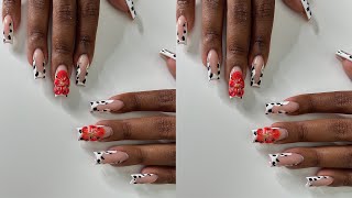 COW NAIL ART TUTORIAL  3D BUILDER GEL FLOWER  KAYSKLAWSS [upl. by Chaves]