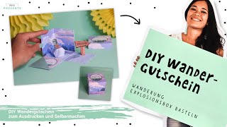 DIY Wandergutschein basteln  Gutschein für eine Wanderung originell verpacken  minipresents [upl. by Fugere]