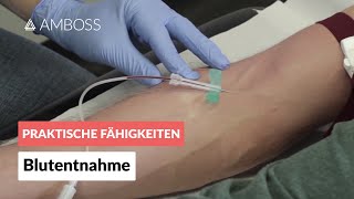 Blutentnahme  AMBOSS Video Blut abnehmen  Venenpunktion  Blutabnahme [upl. by Amerak]