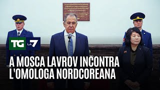 A Mosca Lavrov incontra lomologa nordcoreana [upl. by Ihtac]