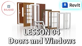 Autodesk Revit Architecture Tutorial  Lesson 04  Doors and Windows advance applications [upl. by Yancey]