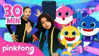 Robot Dance with Kids amp Baby Shark  Dance for Kids Compilation  Pinkfong Songs [upl. by Rasaec]