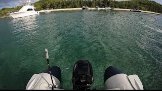 Dinghy trip isla de Ramos isleta marina palomino island icacos island cayo piñero [upl. by Ybok]