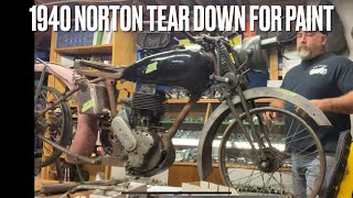 1940 Norton 16h restoration war department WD model WW2  Tearing the mockup down for paint Part 1 [upl. by Cleopatra]