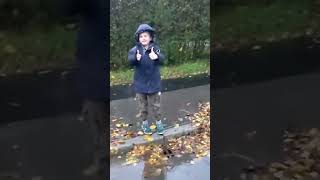 S0072 Unclogging a storm drain with my son after heavy rain in Germany [upl. by Nisotawulo]