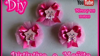 Diy Distintivo Baby shower o Moño Mirna y sus manus Diy Baby Shower Souvenirs [upl. by Lamiv322]