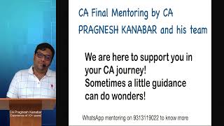 CA Final Mentoring  Guidance you need [upl. by Ogeid]