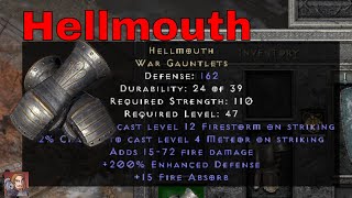 D2R Unique Items  Hellmouth War Gauntlets [upl. by Enrol]