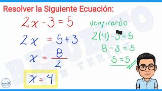Ecuación de Primer Grado Entendible Rápido de realizar CON UNA INCOGNITA paso a paso [upl. by Ahsenod]