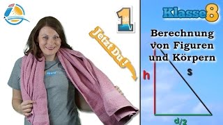 Körper und Figuren berechnen  Klasse 8 ★ Übung 1 [upl. by Rramaj]