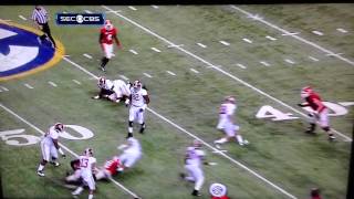 Quinton Dial Cheap Shot on Aaron Murray 2012 SEC Championship UGA Alabama Dirty Play Cheap Shot [upl. by Schifra]