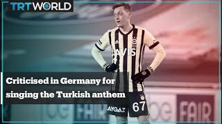 Ozil faces criticism in Germany for singing the Turkish national anthem [upl. by Thorwald]