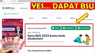 Cara Cek DAPAT BANTUAN SUBSIDI UPAH BSU 2022 BPJS KETENAGAKERJAAN di kemnaker go id [upl. by Henebry]