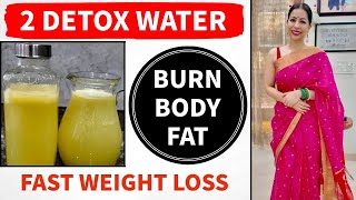 2 Detox Water To Burn Fat and Lose Weight In Hindi  Pineapple Ginger Detox Water  Fat to Fab [upl. by Ycrep]