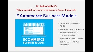 ECommerce Business Models Video tutorial [upl. by Nora]