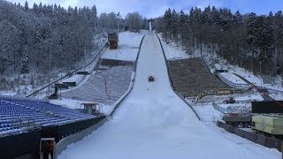 Vorbereitung auf das große Weltcup Skispringen in Willingen 2014 Mühlenkopfschanze von tubehorst1 [upl. by Nywles]