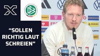 Angst vor den türkischen Fans Nagelsmann freut sich auf emotionales Publikum  DFB [upl. by Salter]