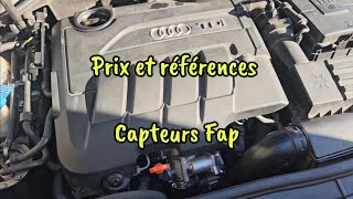 Capteurs Fap Audi A3 références et tarifs moteur CBAB TDI FAP propre [upl. by Nangem]