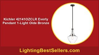 kichler 42141ozclr everly pendant 1 light olde bro [upl. by Anaerb225]