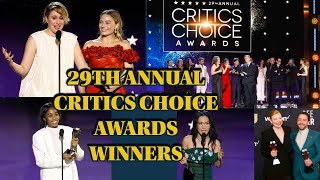 29th Annual Critics Choice Awards Full List of Nominees amp Winners [upl. by Regen]