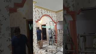 Wallpaper Installation at kukatpally Hyderabad interiordesign trending shorts homeinterior [upl. by Smaoht366]