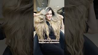 Resultado usando Extensiones de Weft weftextensions weft hairextensions extensionesdecabello [upl. by Aneehs]